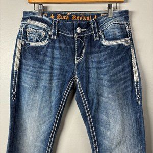 Rock Revival Jacklyn Boot Cut Jeans Size 28